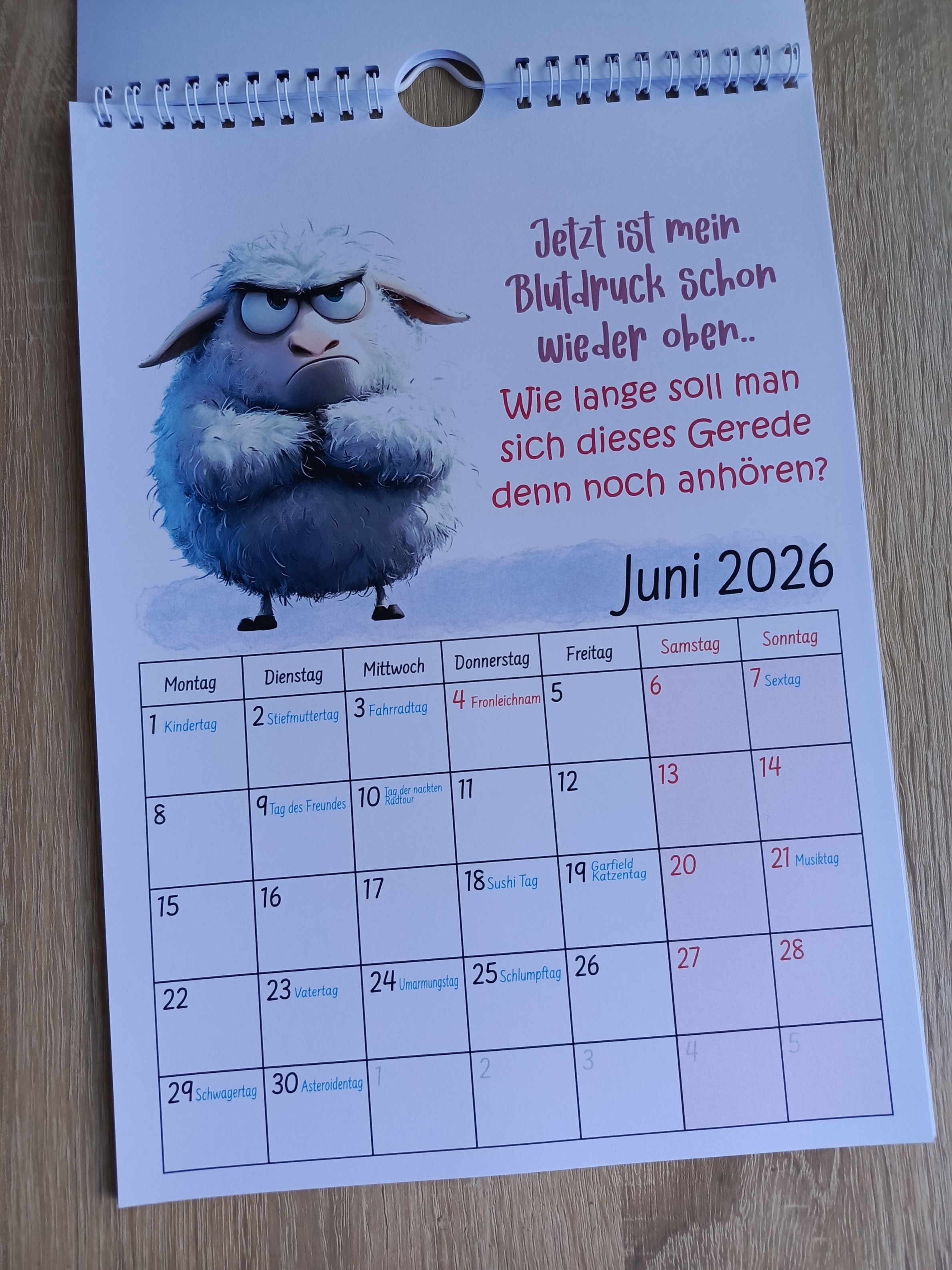 Kalendarz A4 na ścianę - po niemiecku